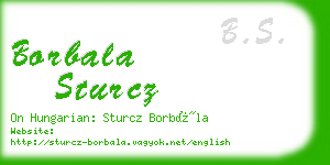 borbala sturcz business card
